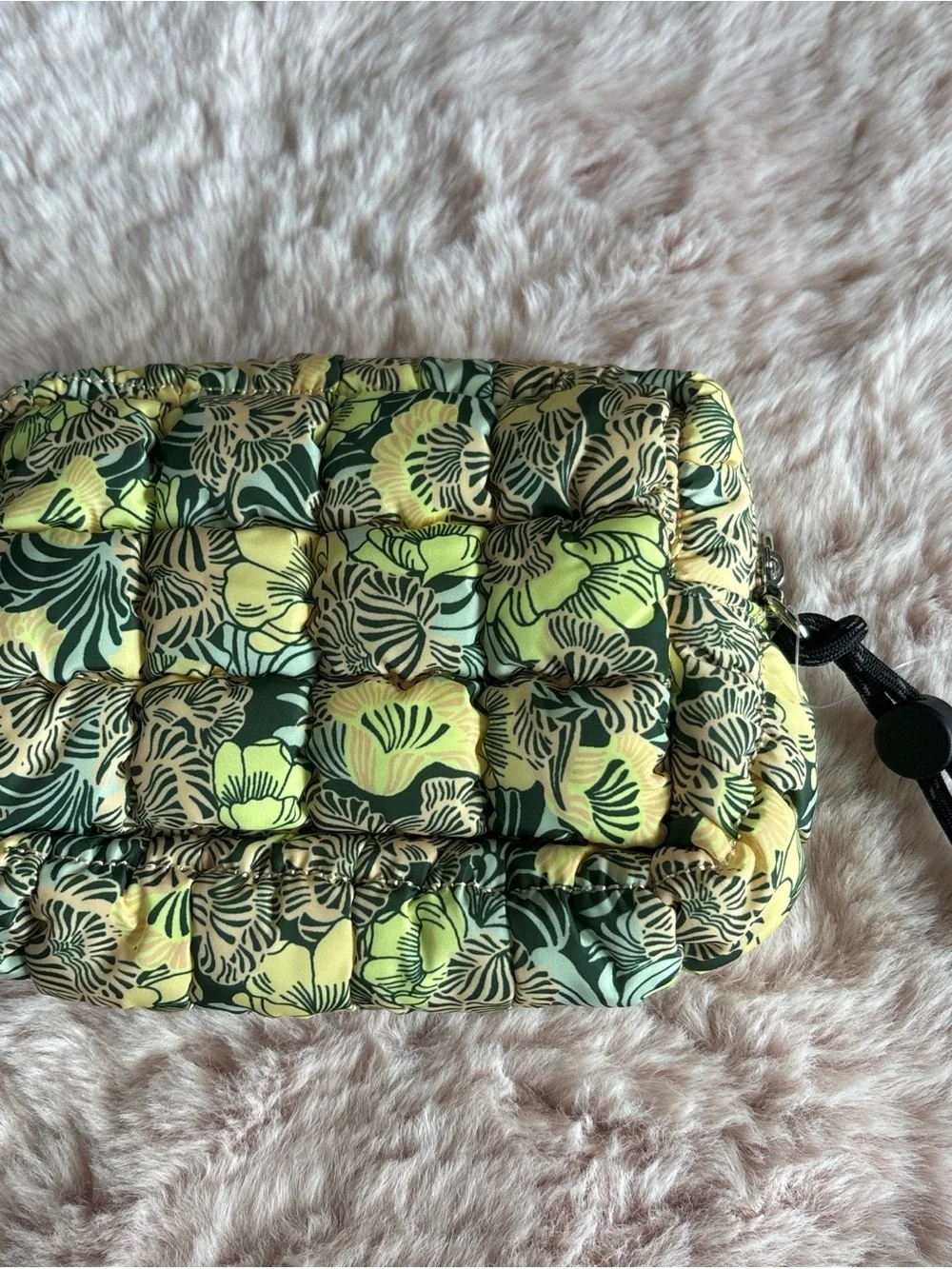 Free people printed Quilted mini Print Wristlet Pouch NWOT
